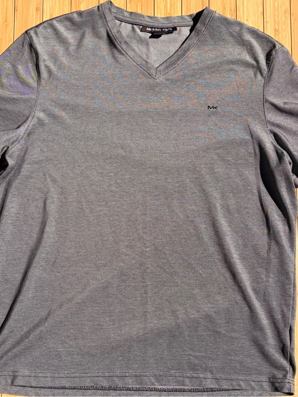 Michael Kors Men's Charcoal V-Neck Sweater Tee
